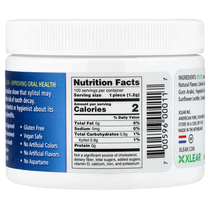 Xlear, Spry®, Dental Defense System, Sugar-Free Gum, Natural Peppermint, 100 Pieces