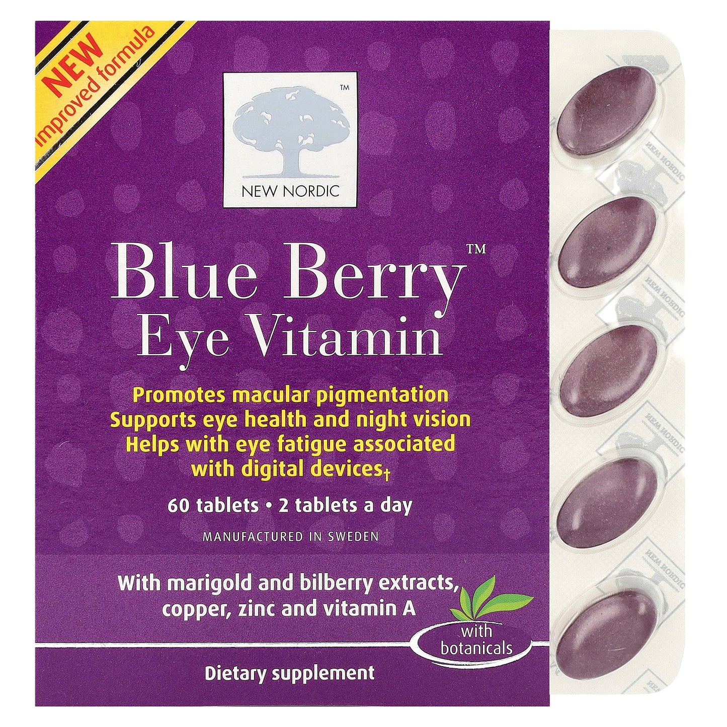 New Nordic, Blue Berry™, Eye Vitamin, 60 Tablets