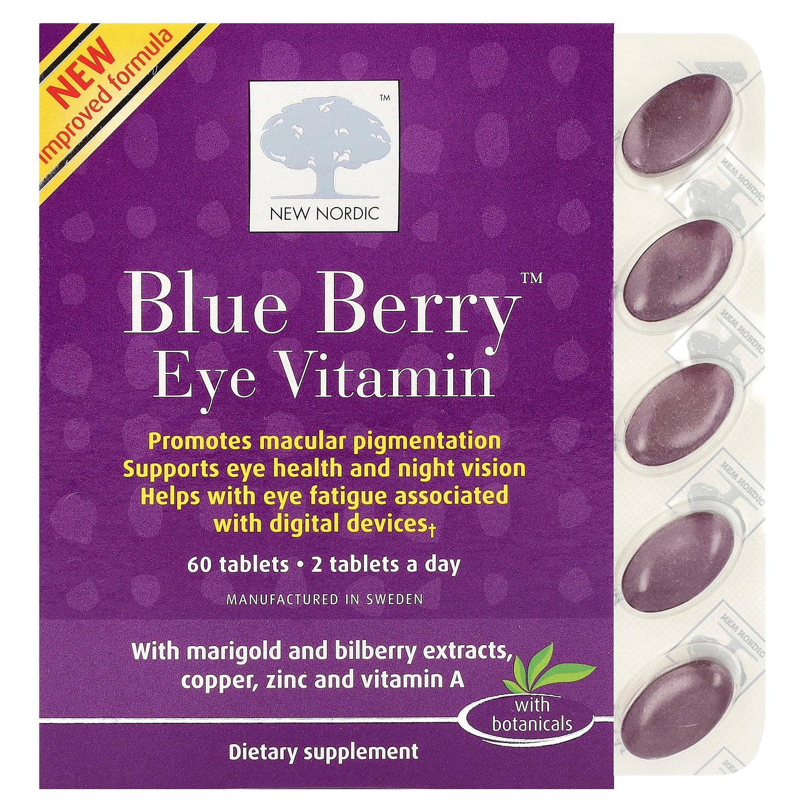 New Nordic, Blue Berry™, Eye Vitamin, 60 Tablets