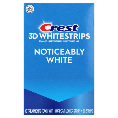 Crest, 3D Whitestrips, Enamel Safe Dental Whitening Kit, Noticeably White, 20 Strips