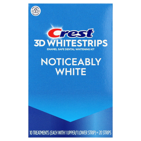 Crest, 3D Whitestrips, Enamel Safe Dental Whitening Kit, Noticeably White, 20 Strips