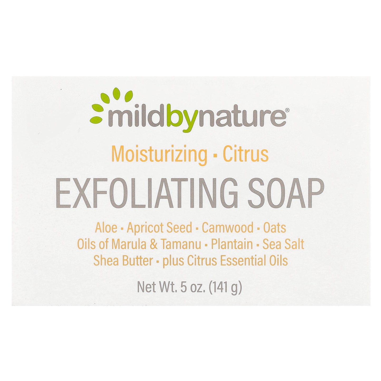 Mild By Nature, Exfoliating Bar Soap, Citrus, 5 oz (141 g)