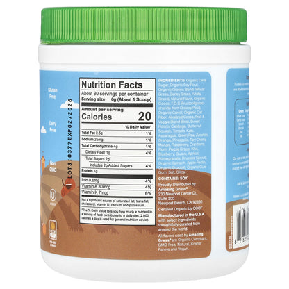 Amazing Grass, Kidz Superfood® Blend, Outrageous Chocolate, 6.35 oz (180 g)