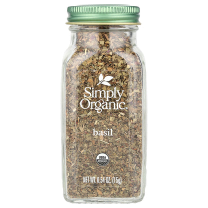 Simply Organic, Basil, 0.54 oz (15 g)