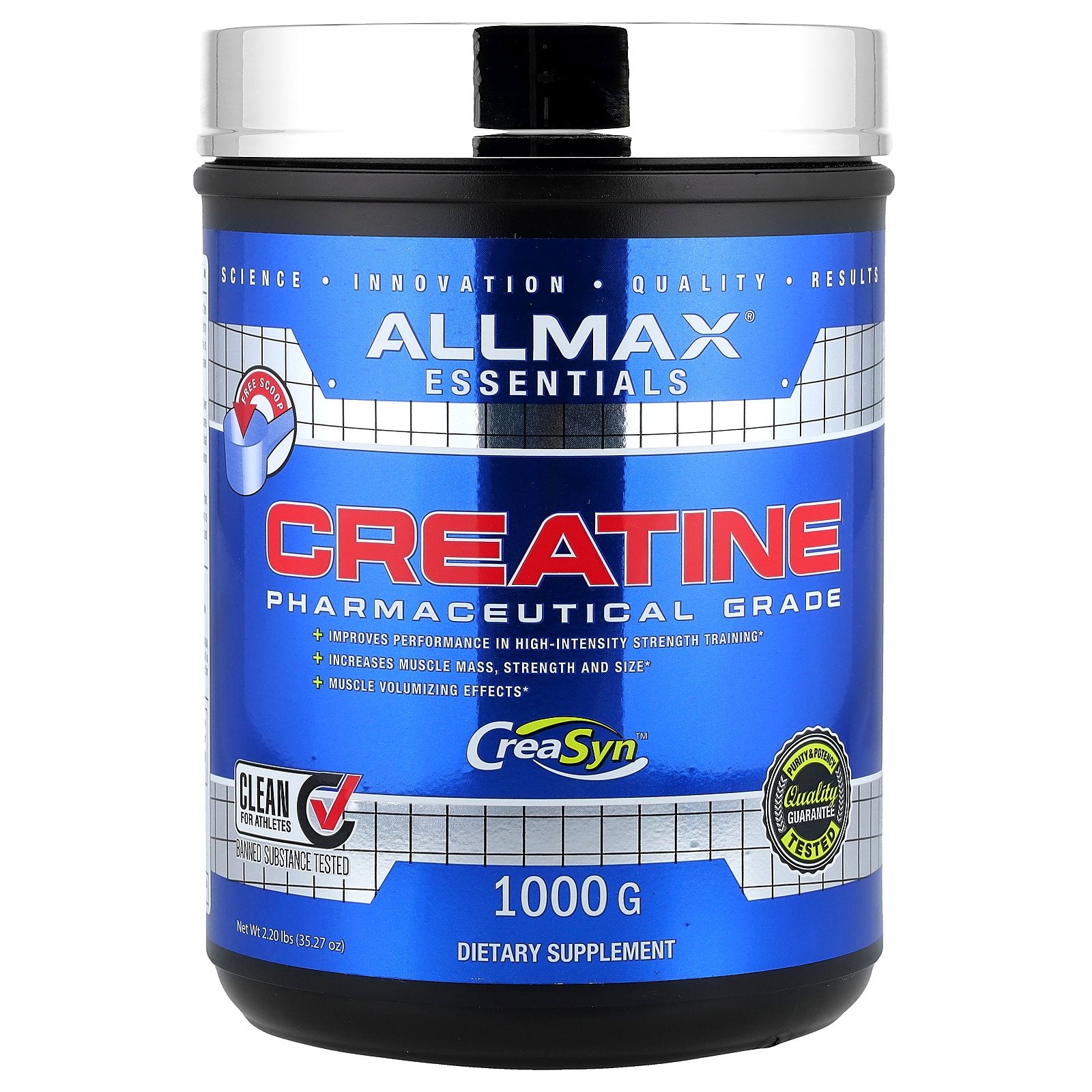 ALLMAX, Creatine, Pharmaceutical Grade, Unflavored, 2.2 lbs (1,000 g)