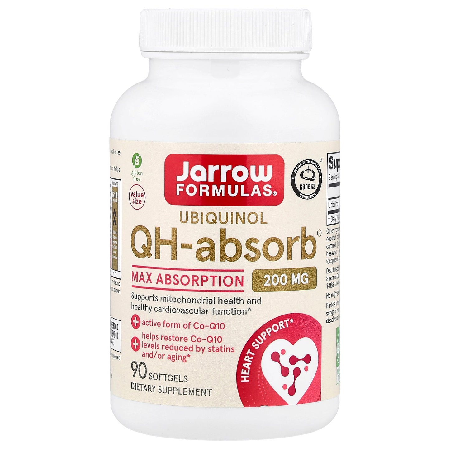 Jarrow Formulas, Ubiquinol, QH-Absorb®, Max Absorption, 200 mg, 90 Softgels