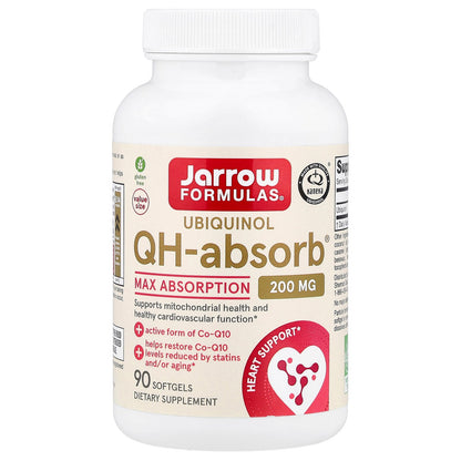 Jarrow Formulas, Ubiquinol, QH-Absorb®, Max Absorption, 200 mg, 90 Softgels