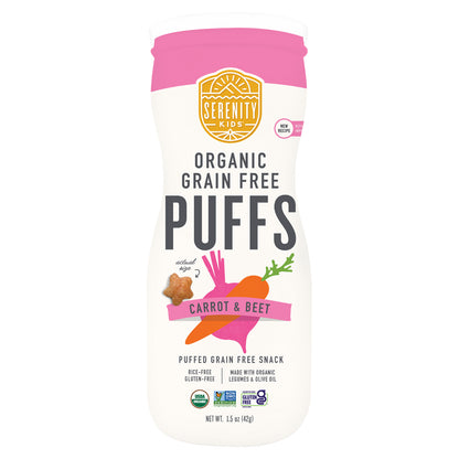 Serenity Kids, Organic Grain Free Puffs, Carrot & Beet, 1.5 oz (42 g)