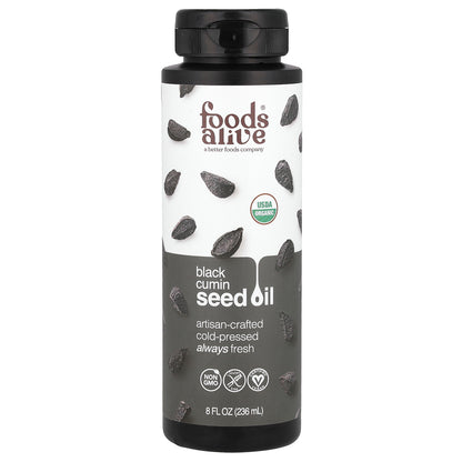 Foods Alive, Organic Black Cumin Seed Oil, 8 fl oz (236 ml)