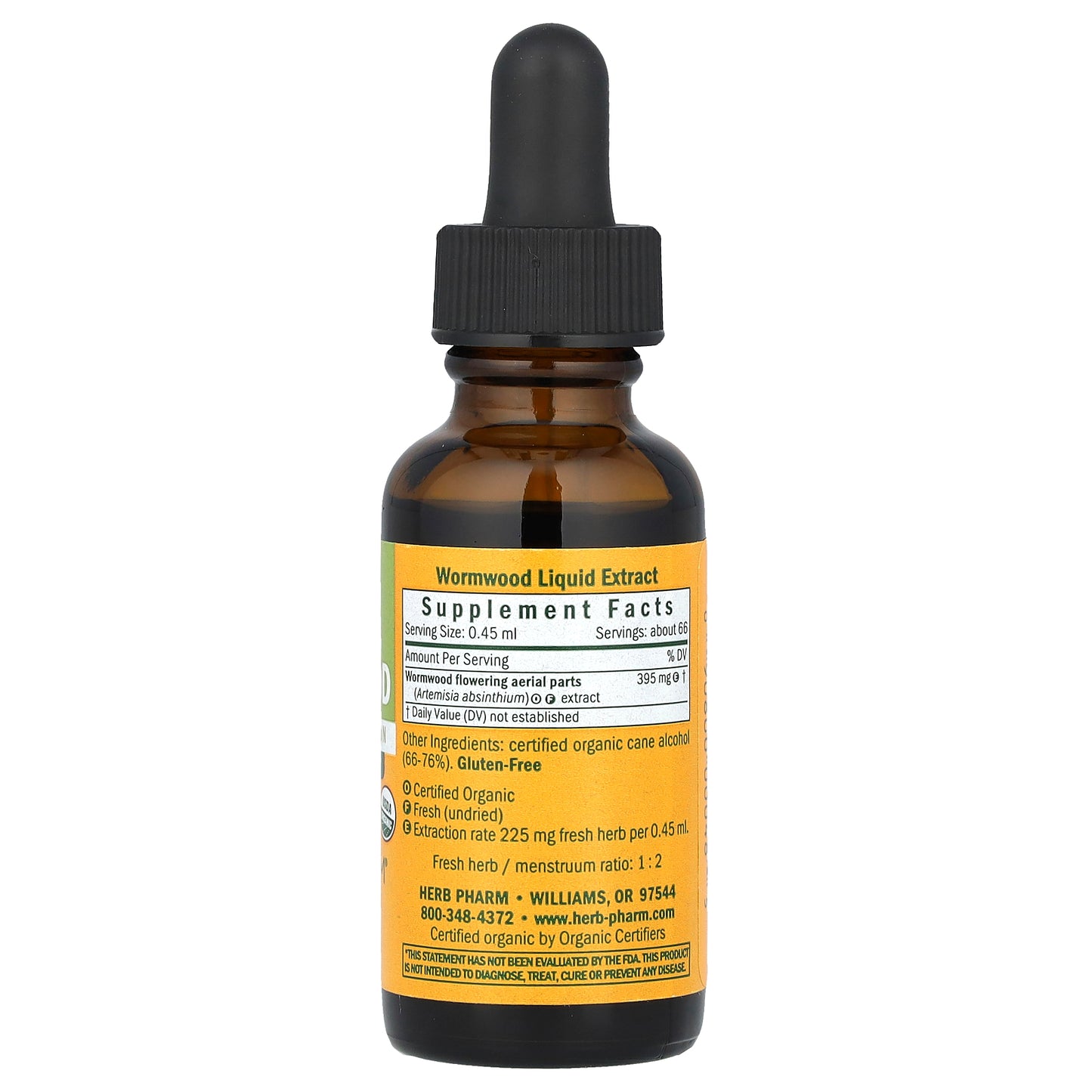 Herb Pharm, Wormwood Liquid Extract, 395 mg, 1 fl oz (30 ml)