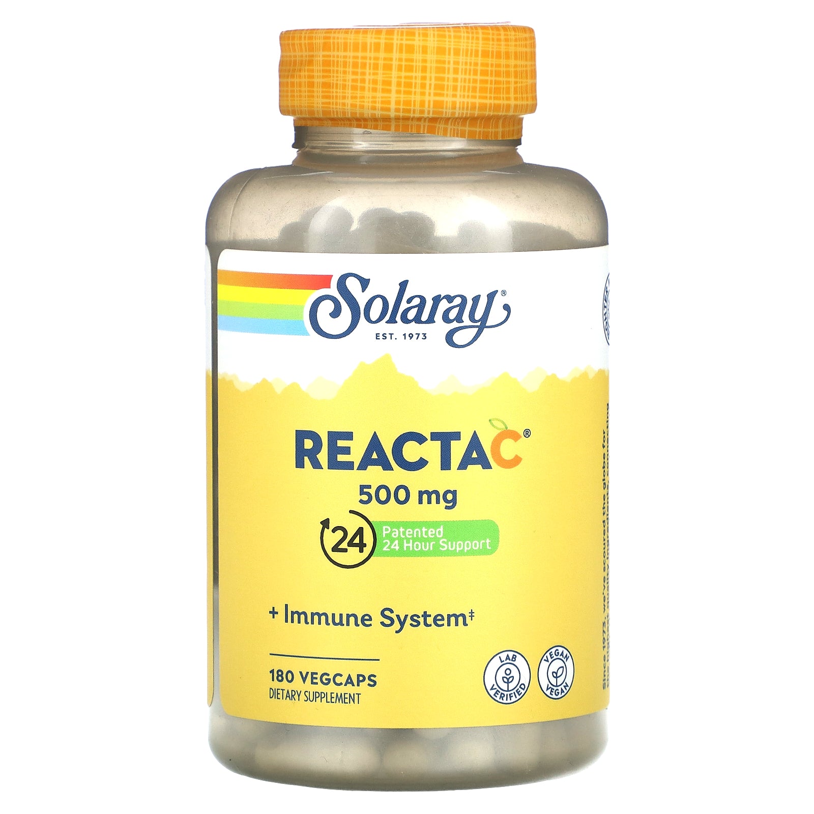 Solaray, Reacta-C, 500 mg, 180 VegCaps