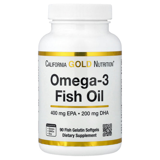 California Gold Nutrition, Omega-3 Fish Oil, Vivomega Triglyceride, 1,000 mg, 90 Fish Gelatin Softgels