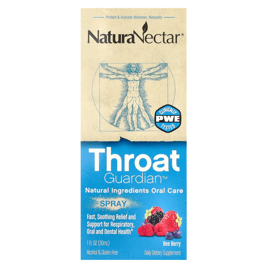 NaturaNectar, Throat Guardian™ Spray, Bee Berry, 1 fl oz (30 ml)