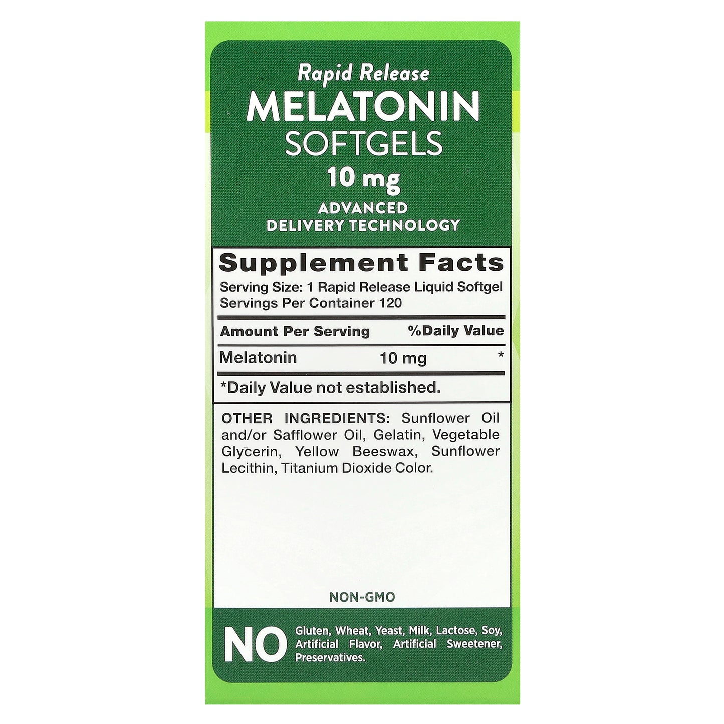 Nature's Truth, Melatonin, Rapid Release, 10 mg, 120 Rapid Release Liquid Softgels