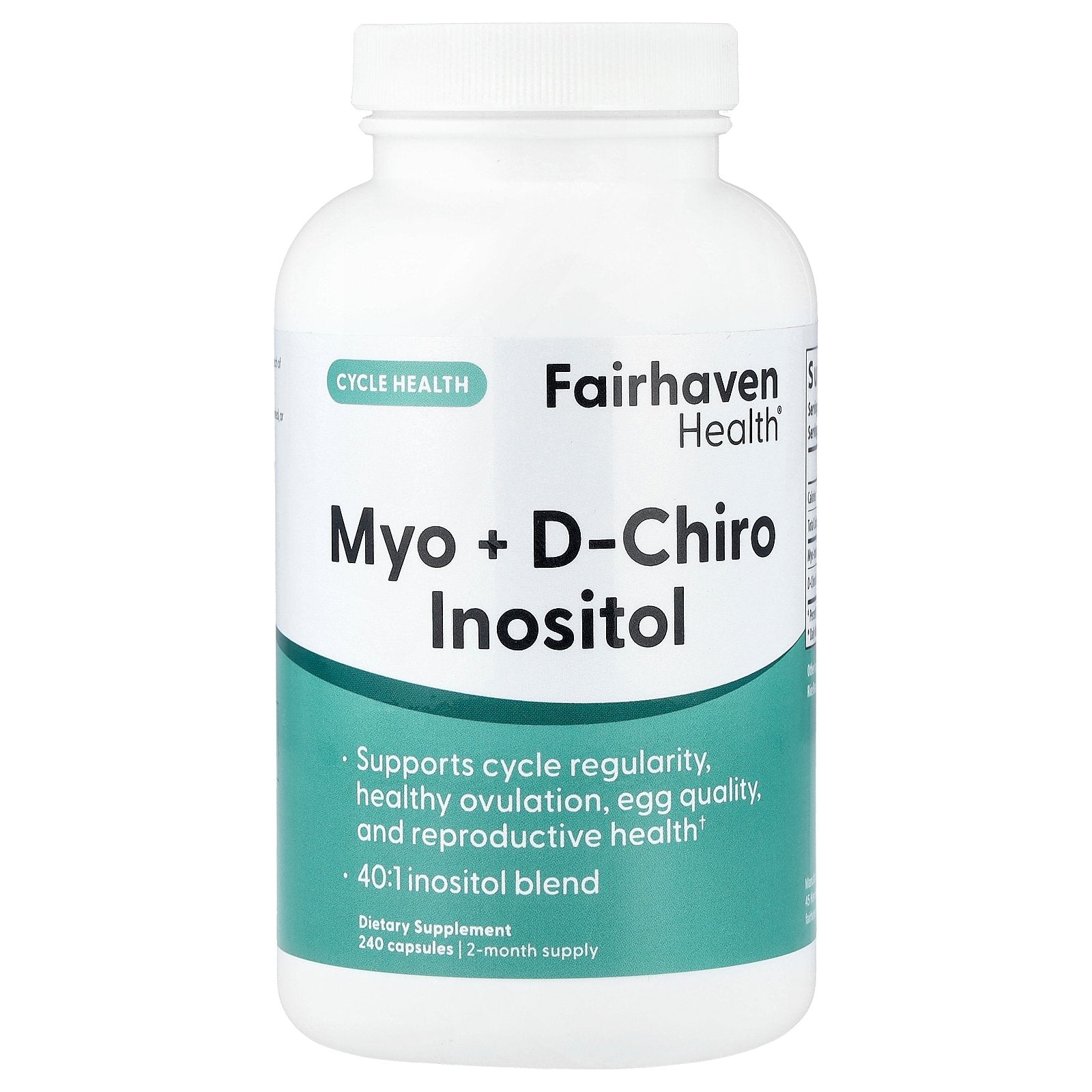 Fairhaven Health, Myo + D-Chiro Inositol, 240 Capsules