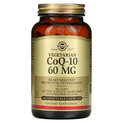 Solgar, Vegetarian CoQ-10, 60 mg, 180 Vegetable Capsules