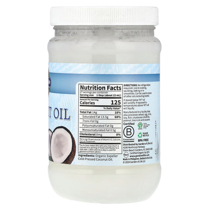 Garden of Life, Raw Extra Virgin Coconut Oil, 14 fl oz (414 ml)