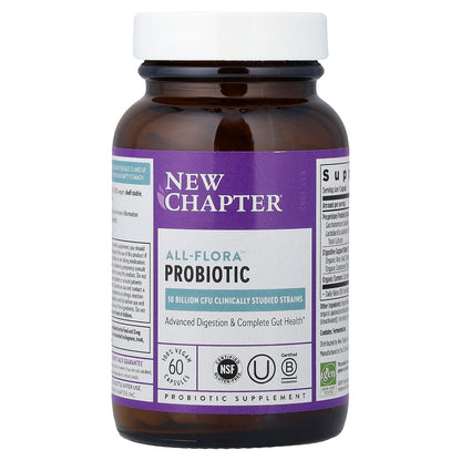 New Chapter, All-Flora™ Probiotic, 10 Billion CFU, 60 Vegan Capsules