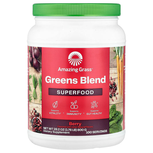 Amazing Grass, Greens Blend Superfood, Berry, 1.76 lb (800 g)