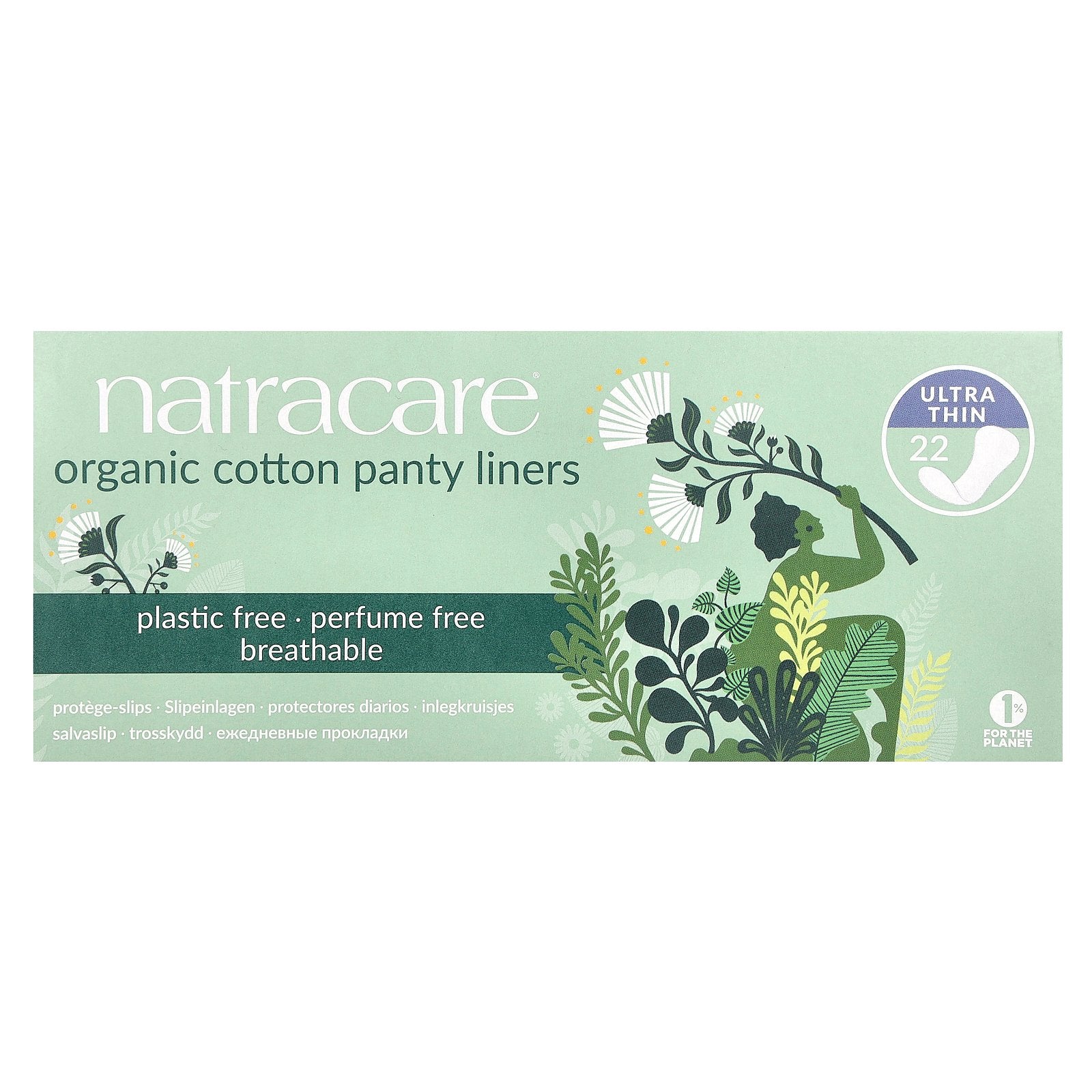 Natracare, Organic Cotton Panty Liners, Ultra Thin, 22 Liners