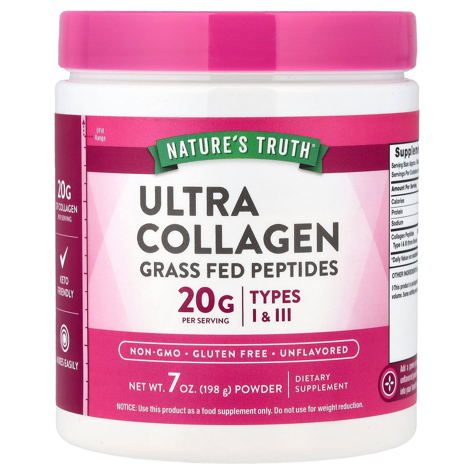 Nature's Truth, Ultra Collagen Powder, Unflavored, 7 oz (198 g)