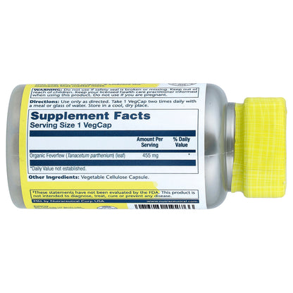 Solaray, Feverfew, 455 mg, 100 VegCaps