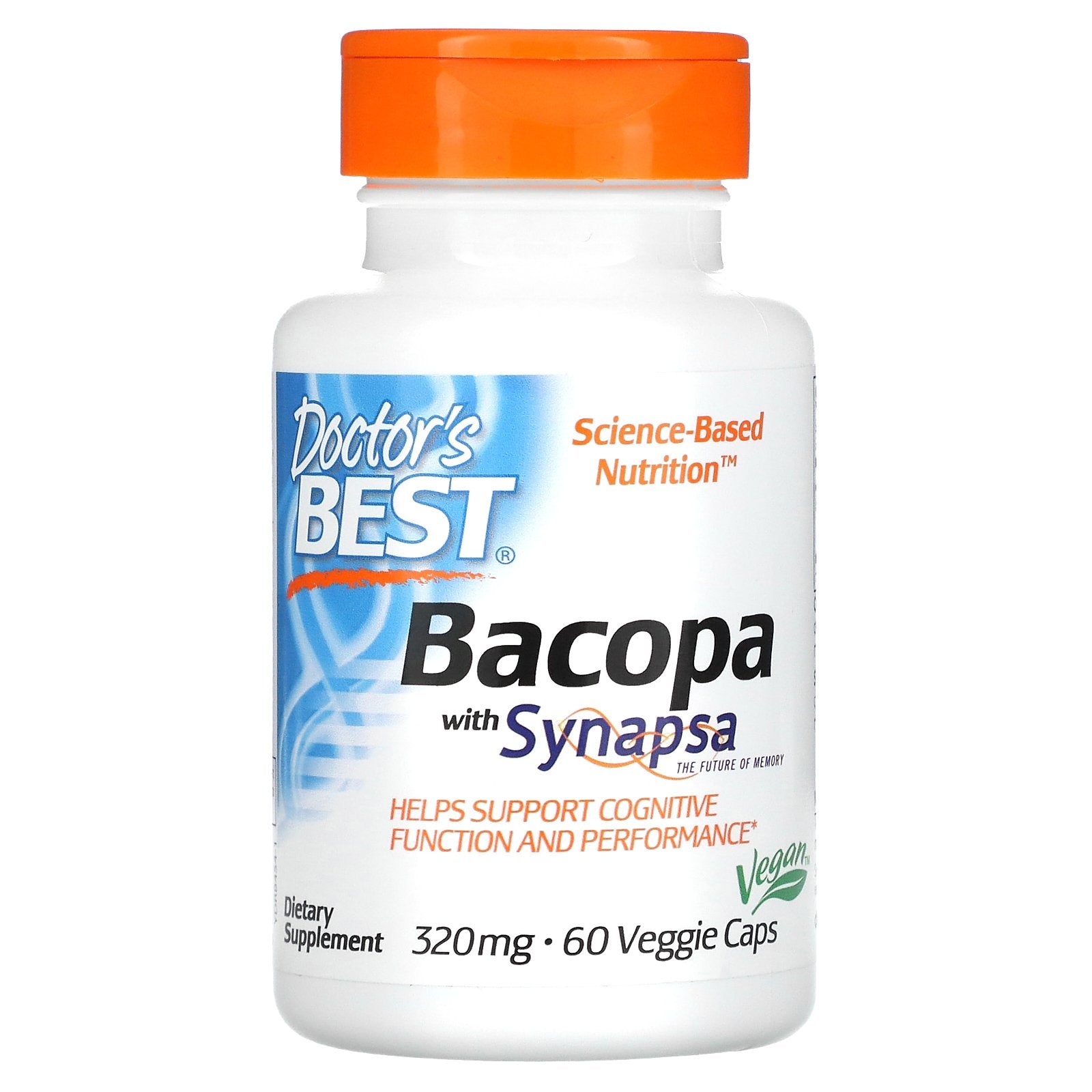 Doctor's Best, Bacopa with Synapsa, 320 mg, 60 Veggie Caps