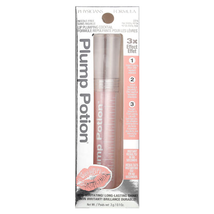 Physicians Formula, Plump Potion®, Needle-Free Lip Plumping Cocktail, 2214 Pink Crystal Potion, 0.1 oz (3 g)