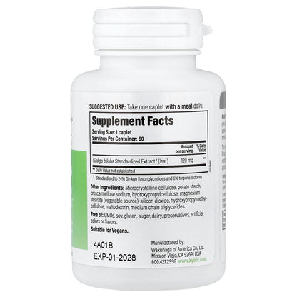 Kyolic, Brain Focus, 60 Vegan Caplets (120 mg per Capsule)