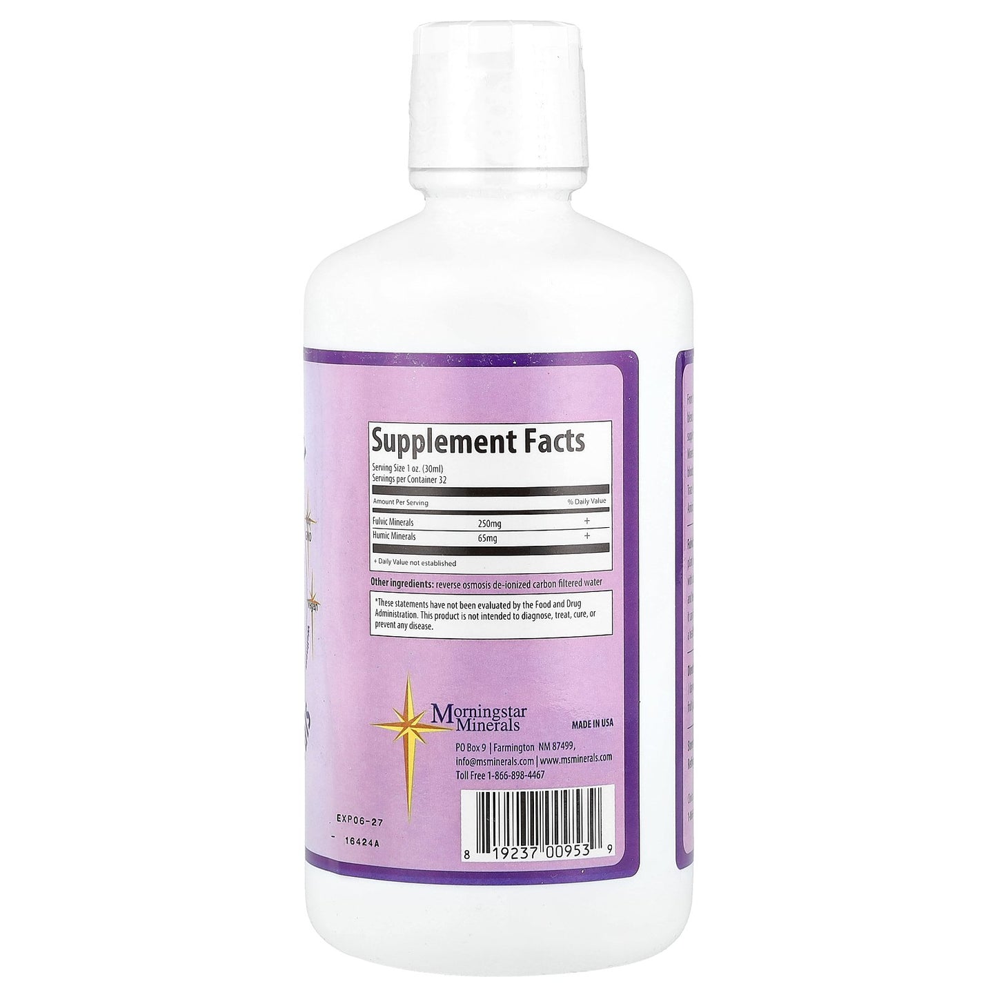 Morningstar Minerals, Inner Vitality, Fulvic/Humic Minerals, 32 oz (946 ml)