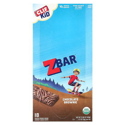Clif Bar, Clif Kid®, Organic Z Bar™, Chocolate Brownie, 18 Bars, 1.27 oz (36 g) Each