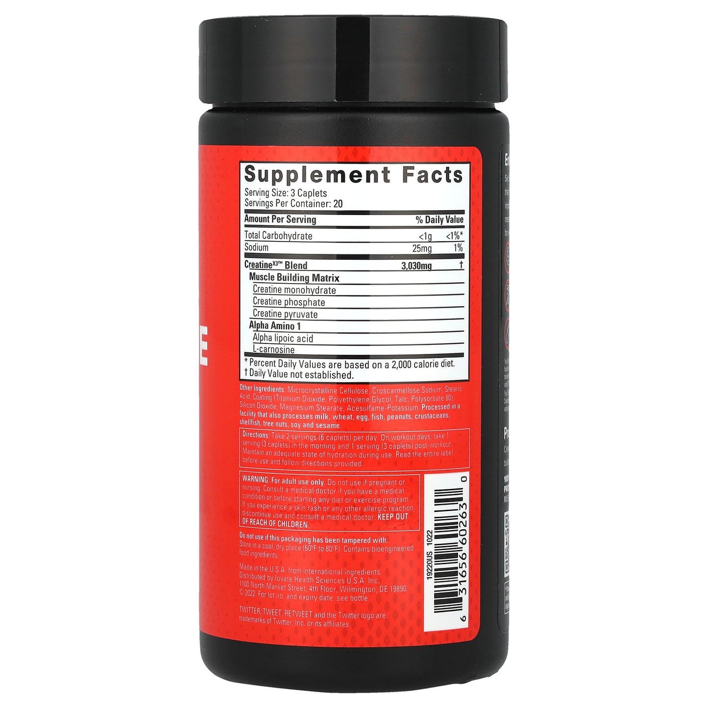 SIXSTAR, Creatine X3™, 60 Caplets