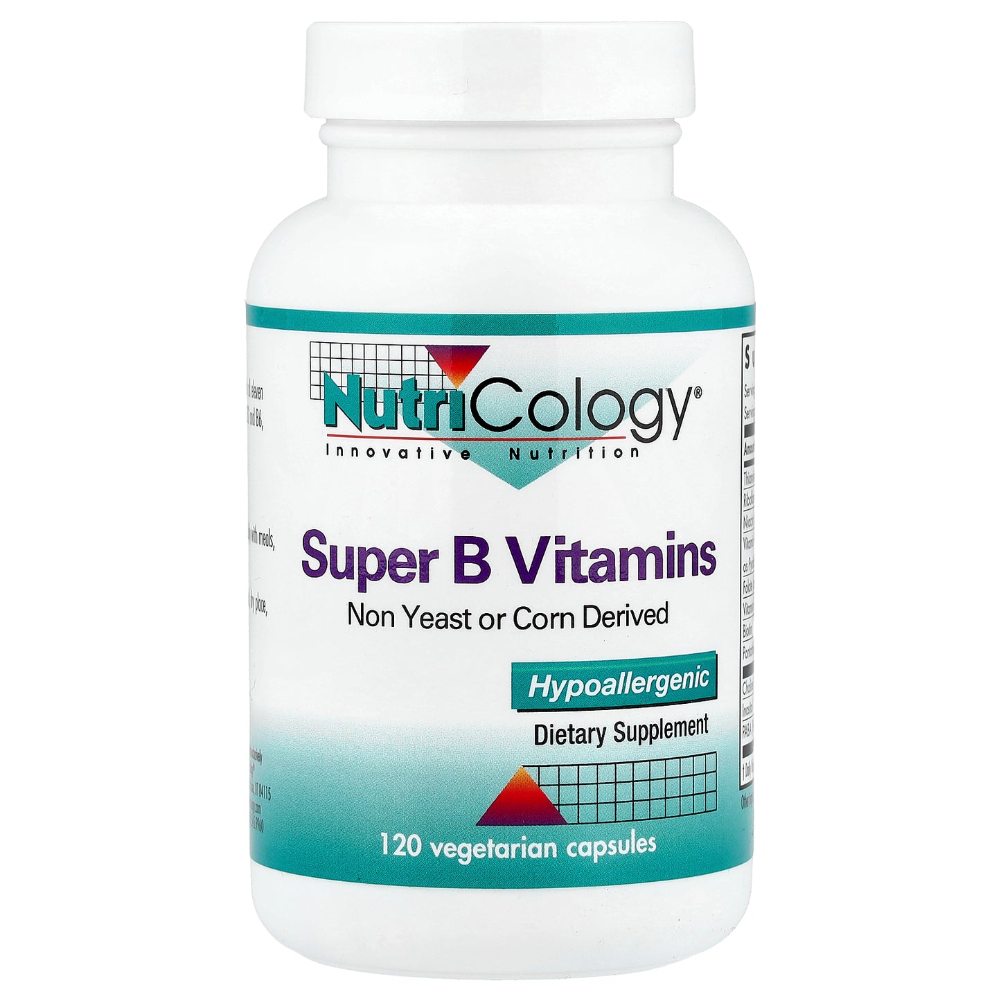 Nutricology, Super B Vitamins, 120 Vegetarian Capsules