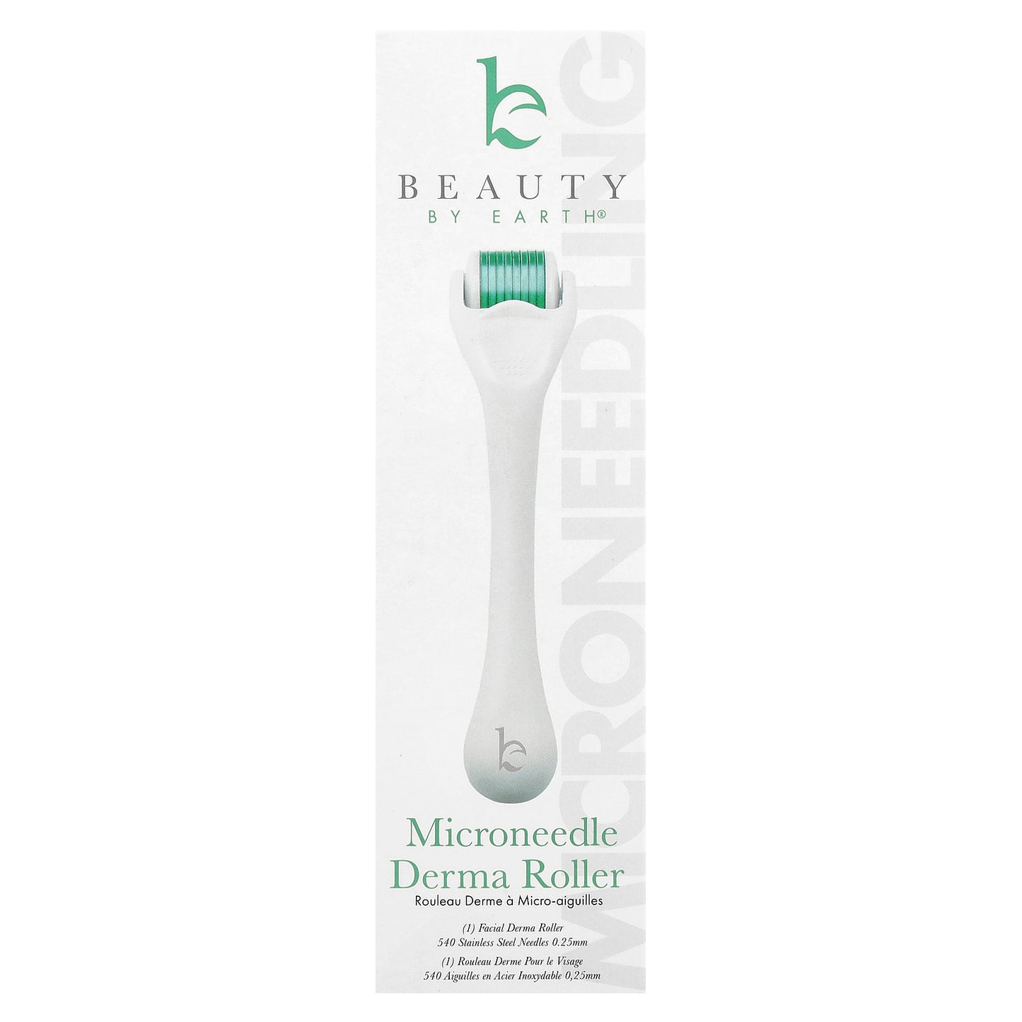 Beauty By Earth, Microneedle Derma Roller, 0.25 MM Stainless Steel Needles, 1 Roller