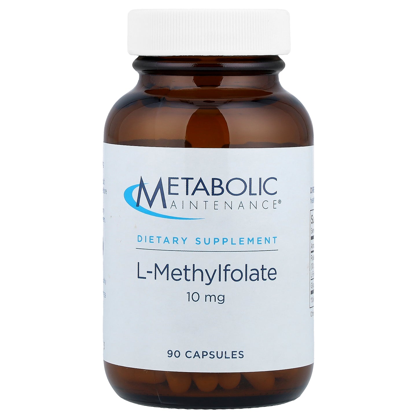 Metabolic Maintenance, L-Methylfolate, 10 mg, 90 Capsules