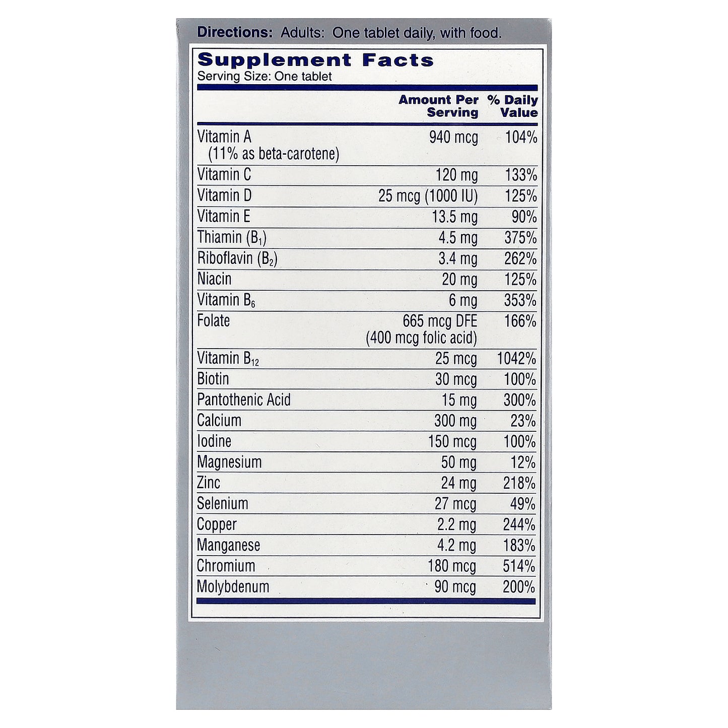 One-A-Day, Women’s 50+ Complete Multivitamin, 65 Tablets