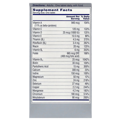 One-A-Day, Women’s 50+ Complete Multivitamin, 65 Tablets