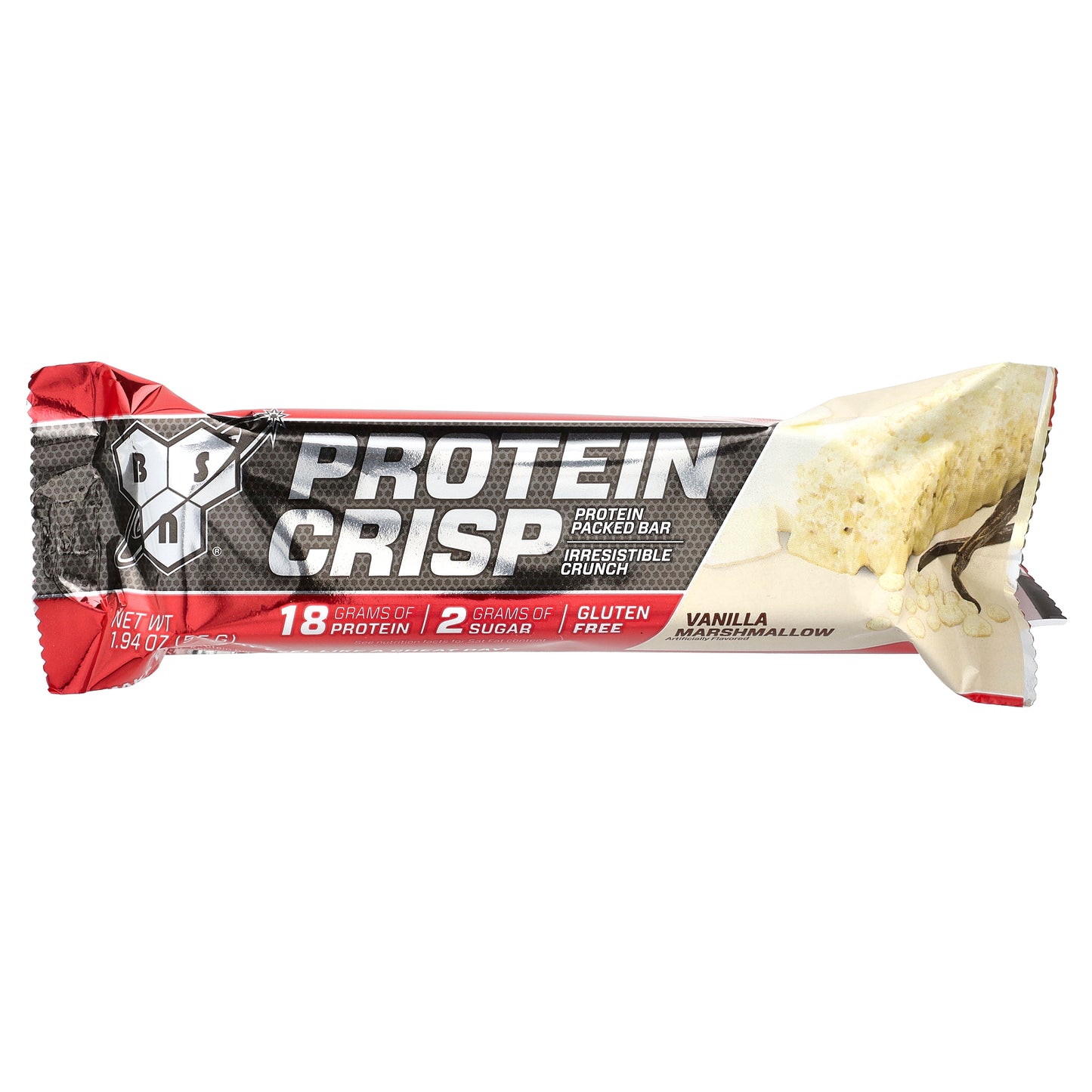 BSN, Protein Crisp, Vanilla Marshmallow, 12 Bars, 1.94 oz (55 g) Each