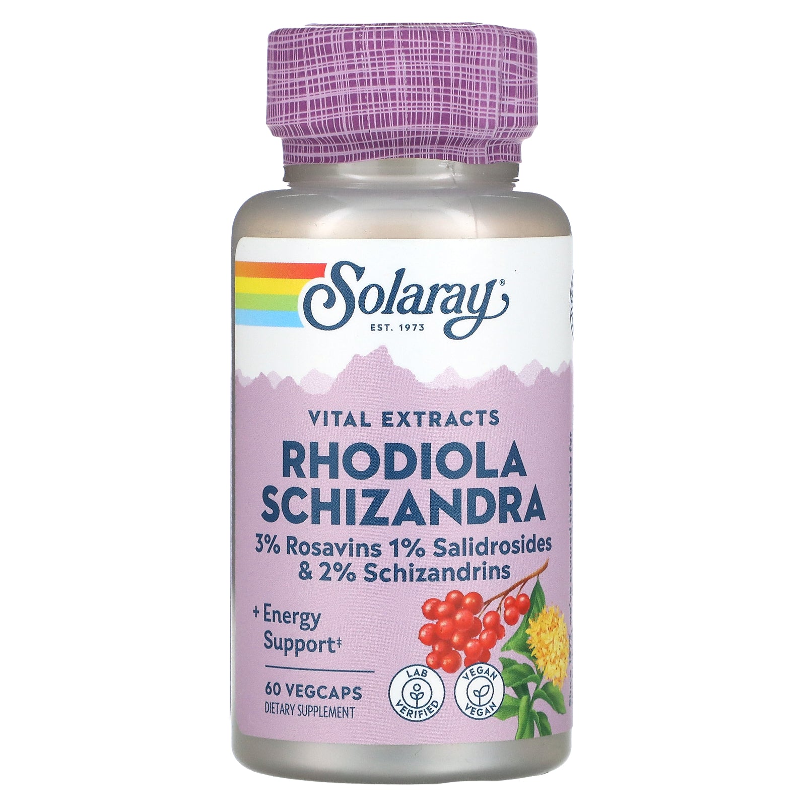 Solaray, Rhodiola Schizandra Vital Extracts, 60 VegCaps