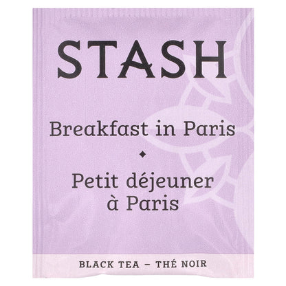 Stash Tea, Black Tea, Breakfast in Paris, 18 Tea Bags, 1.2 oz (36 g)