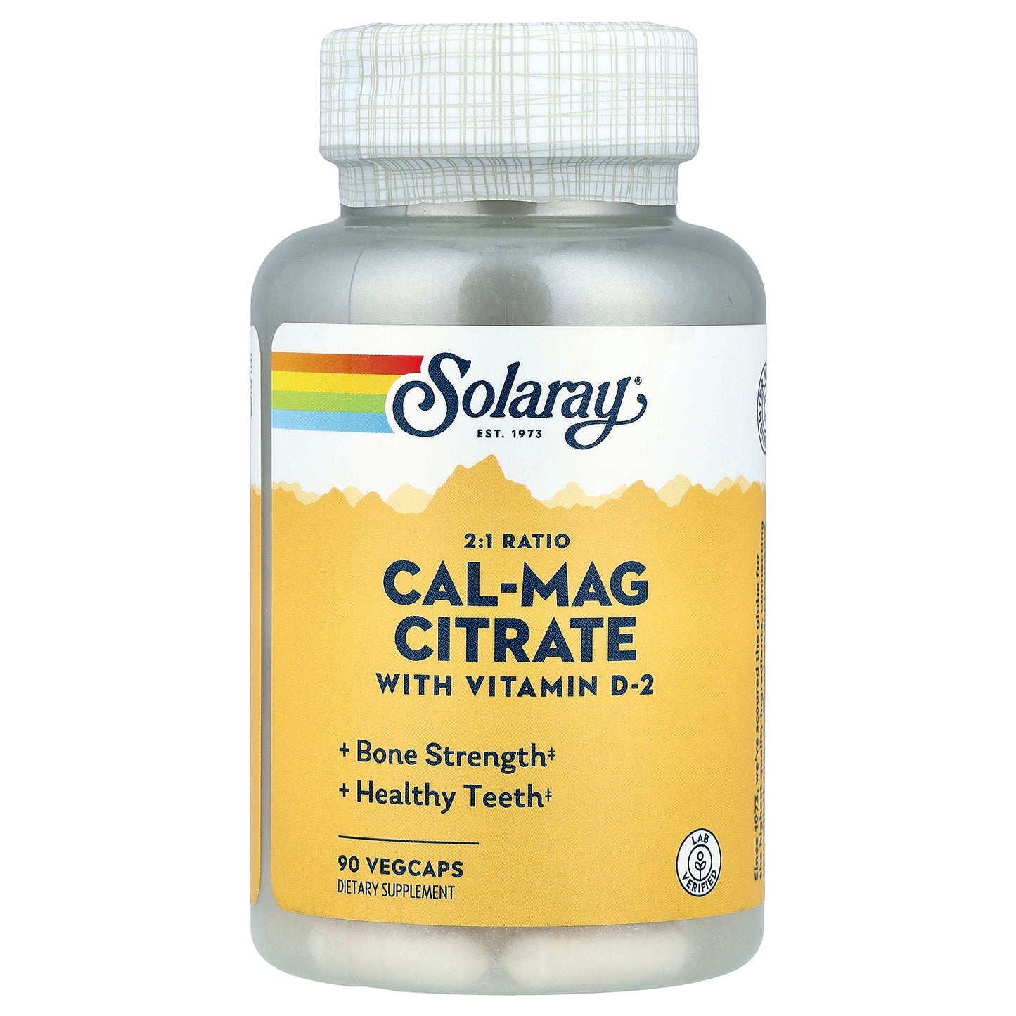 Solaray, Cal-Mag Citrate with Vitamin D-2, 90 VegCaps