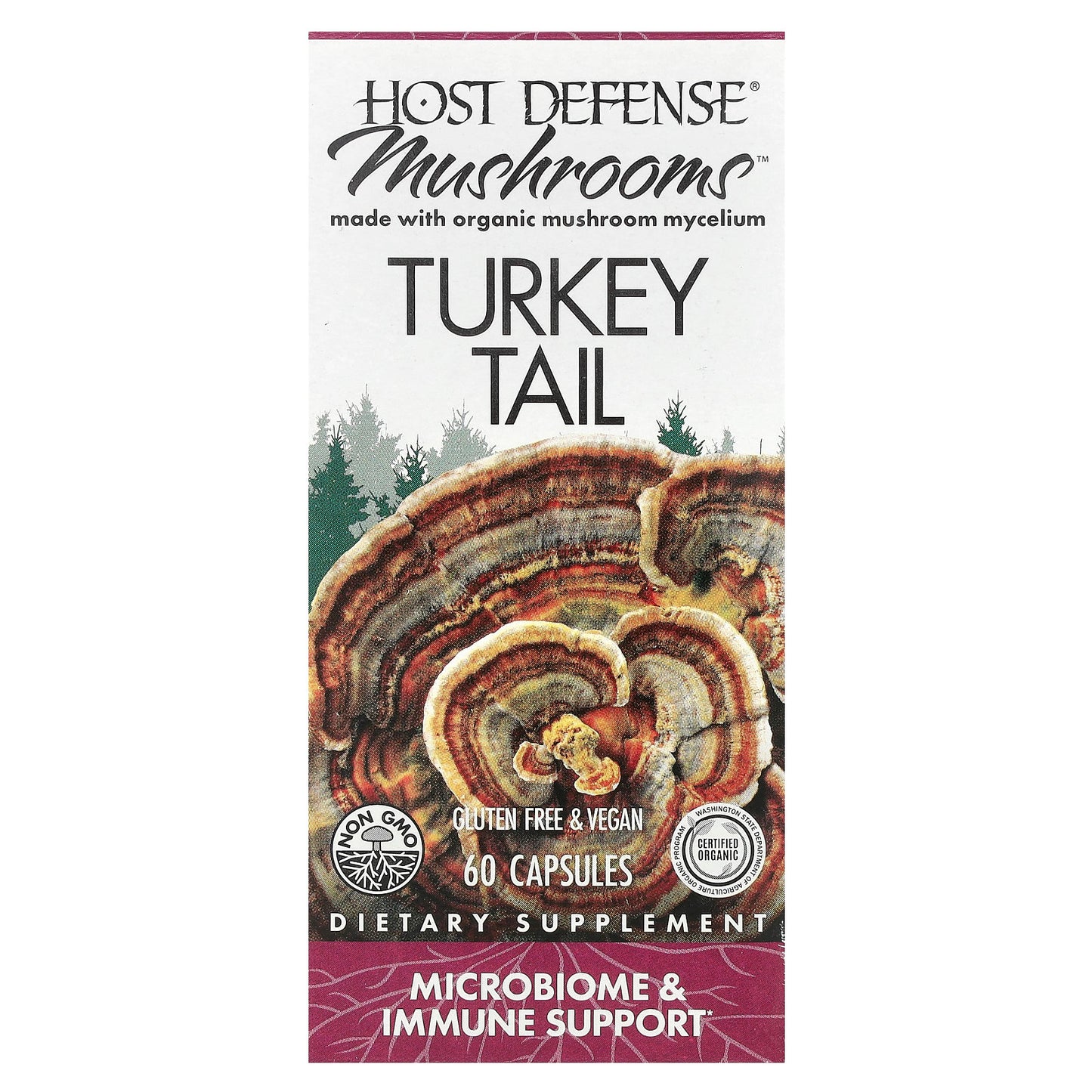 Host Defense, Mushrooms™, Turkey Tail, 60 Capsules (0.5 g per Capsule)