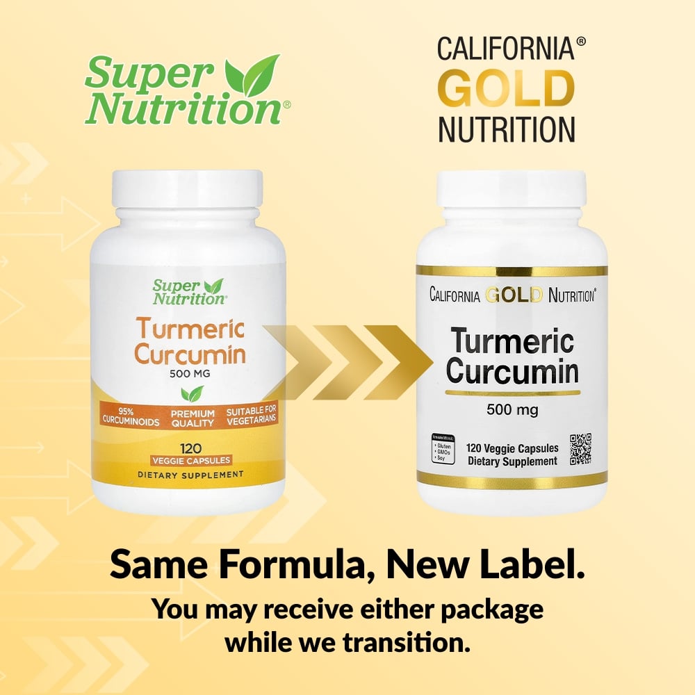 California Gold Nutrition, Turmeric Curcumin, 500 mg, 120 Veggie Capsules