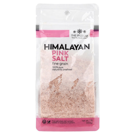 The Spice Lab, Himalayan Pink Salt, Fine Grain, 1 lb (453 g)