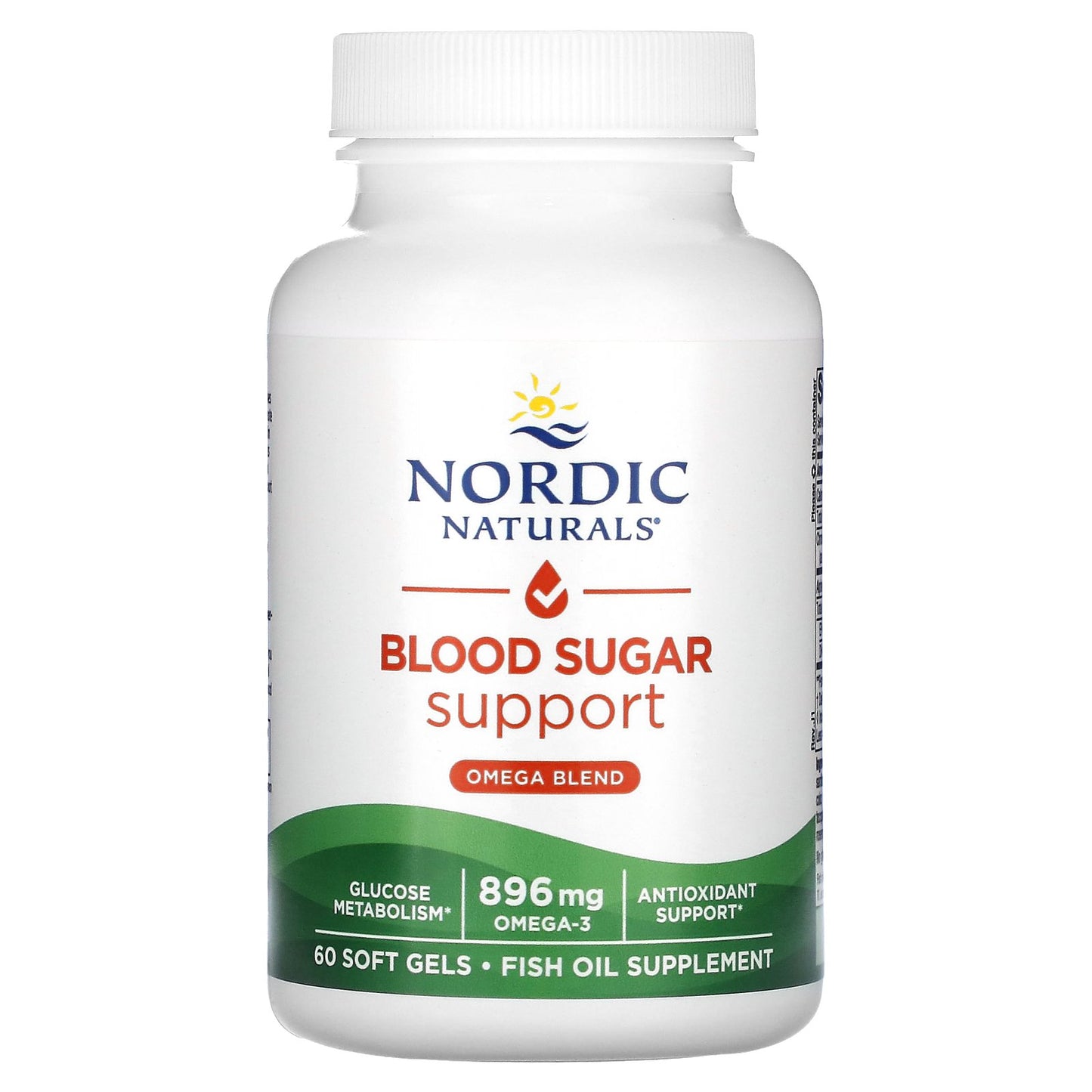 Nordic Naturals, Blood Sugar Support, Omega Blend, 896 mg, 60 Soft Gels (448 mg per Soft Gel)