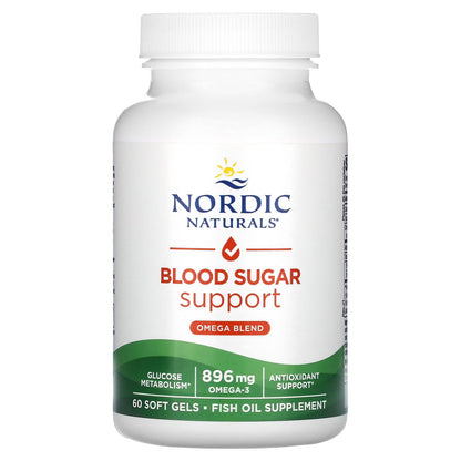 Nordic Naturals, Blood Sugar Support, Omega Blend, 896 mg, 60 Soft Gels (448 mg per Soft Gel)