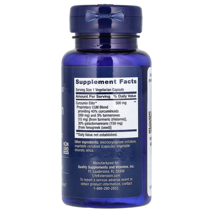 Life Extension, Curcumin Elite, Turmeric Extract, 30 Vegetarian Capsules