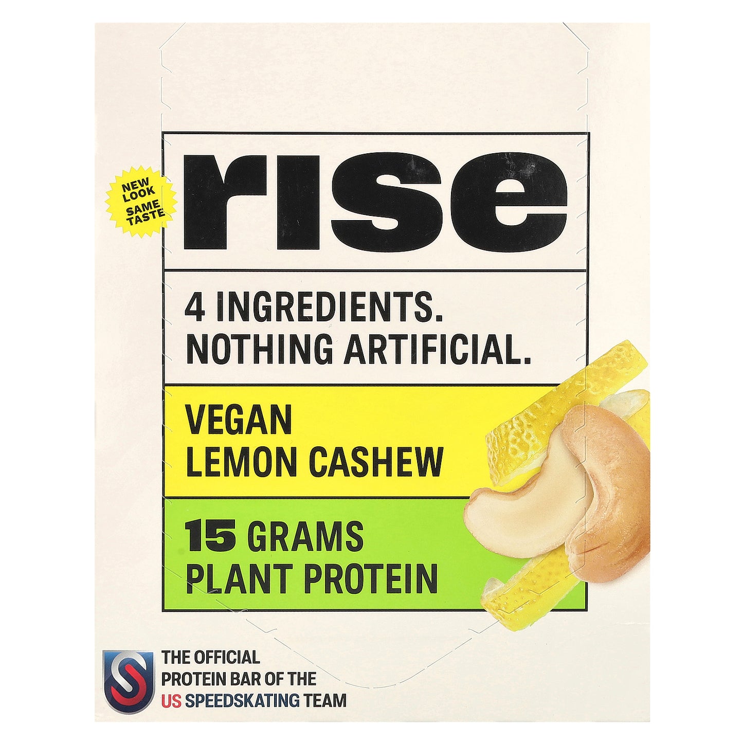 Rise Bar, Protein Bar, Lemon Cashew, 12 Bars, 2.1 oz (60 g) Each