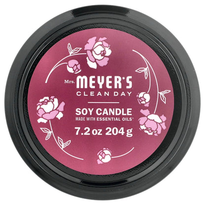 Mrs. Meyers Clean Day, Scented Soy Candle, Peony, 7.2 oz (204 g)