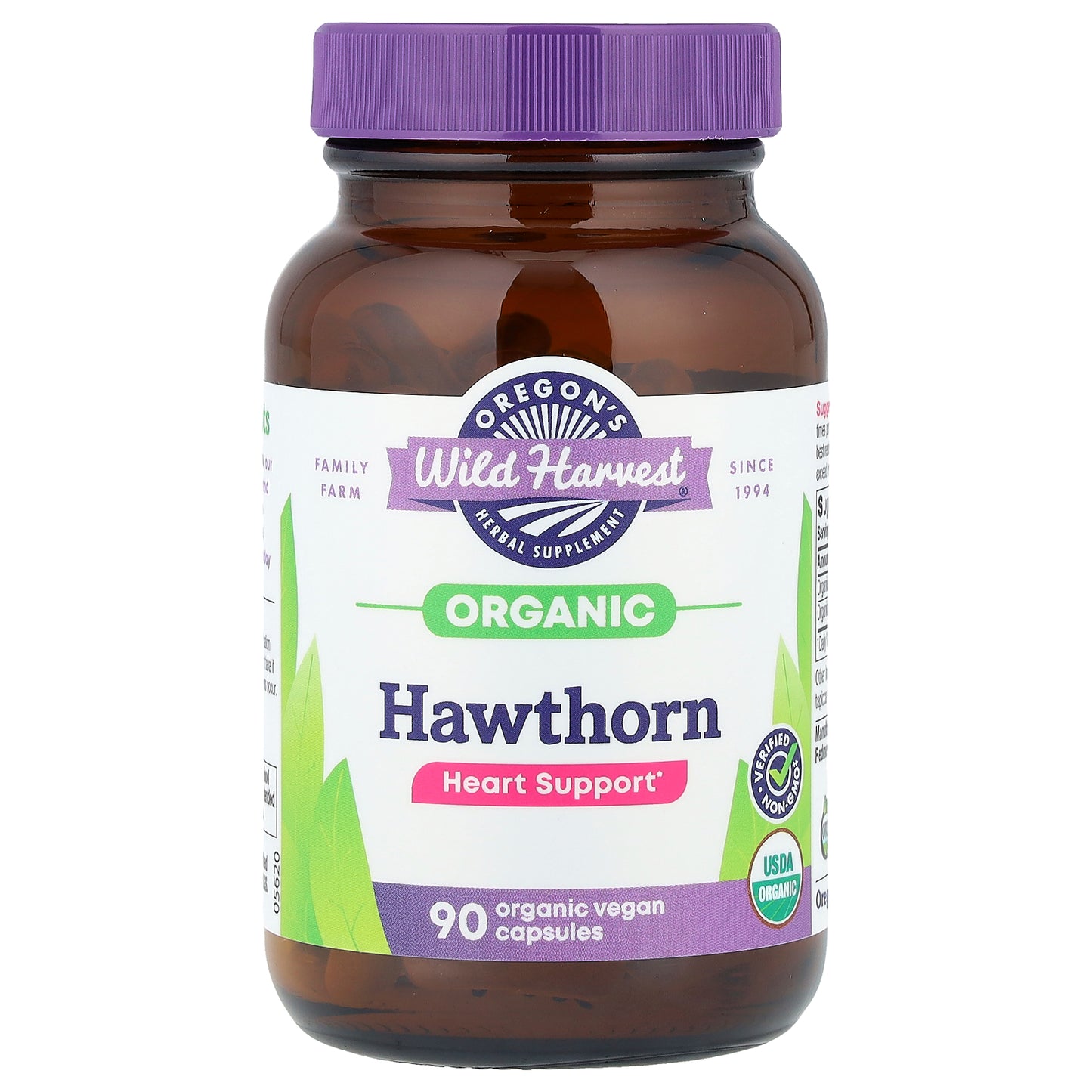 Oregon's Wild Harvest, Organic Hawthorn, 90 Vegan Capsules